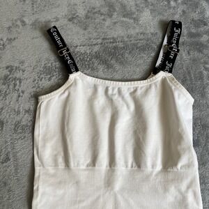Juicy Couture Women's Logo Strap Shapewear Cami Size XS White